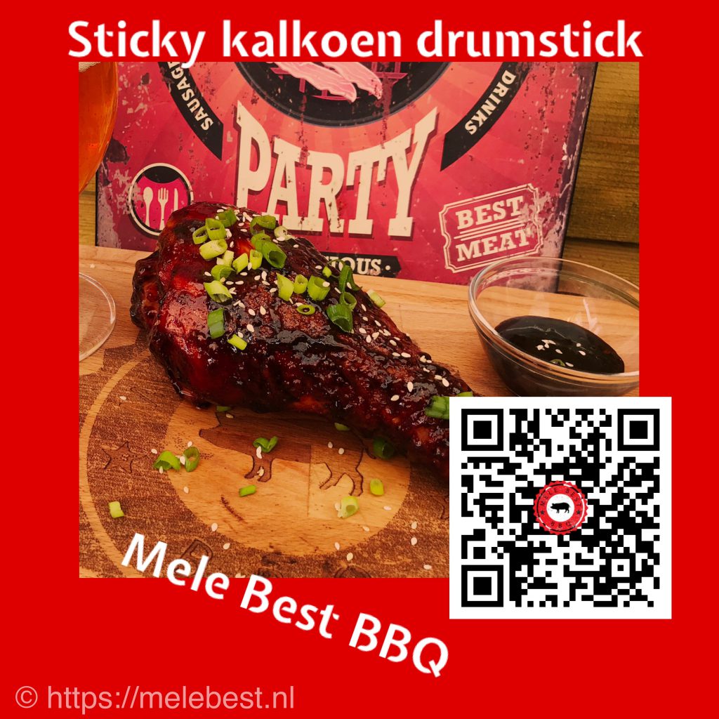 Sticky kalkoen drumstick 